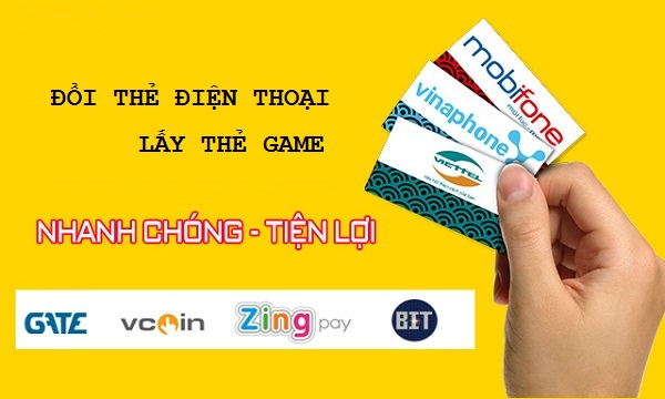 Thao tác đổi thẻ điện thoại sang thẻ game đơn giản nhất